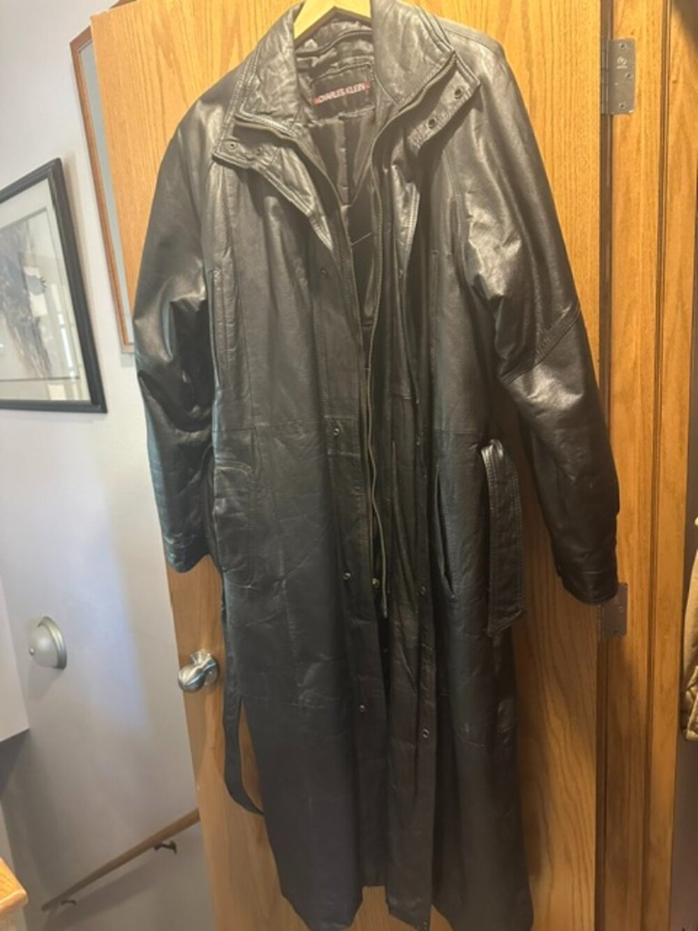 Charles Klein men's large leather duster.